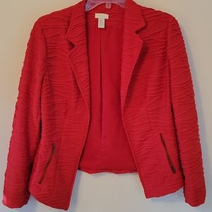 Chico's Textured Red Blazer, Size Small